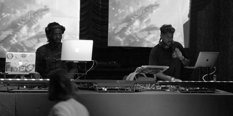 Kay Jay mixing behind the decks